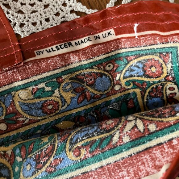 Vtg Ulster National Trust for Scotland Pat Albeck Cat on Paisley Shaw Tote Bag - Picture 12 of 15